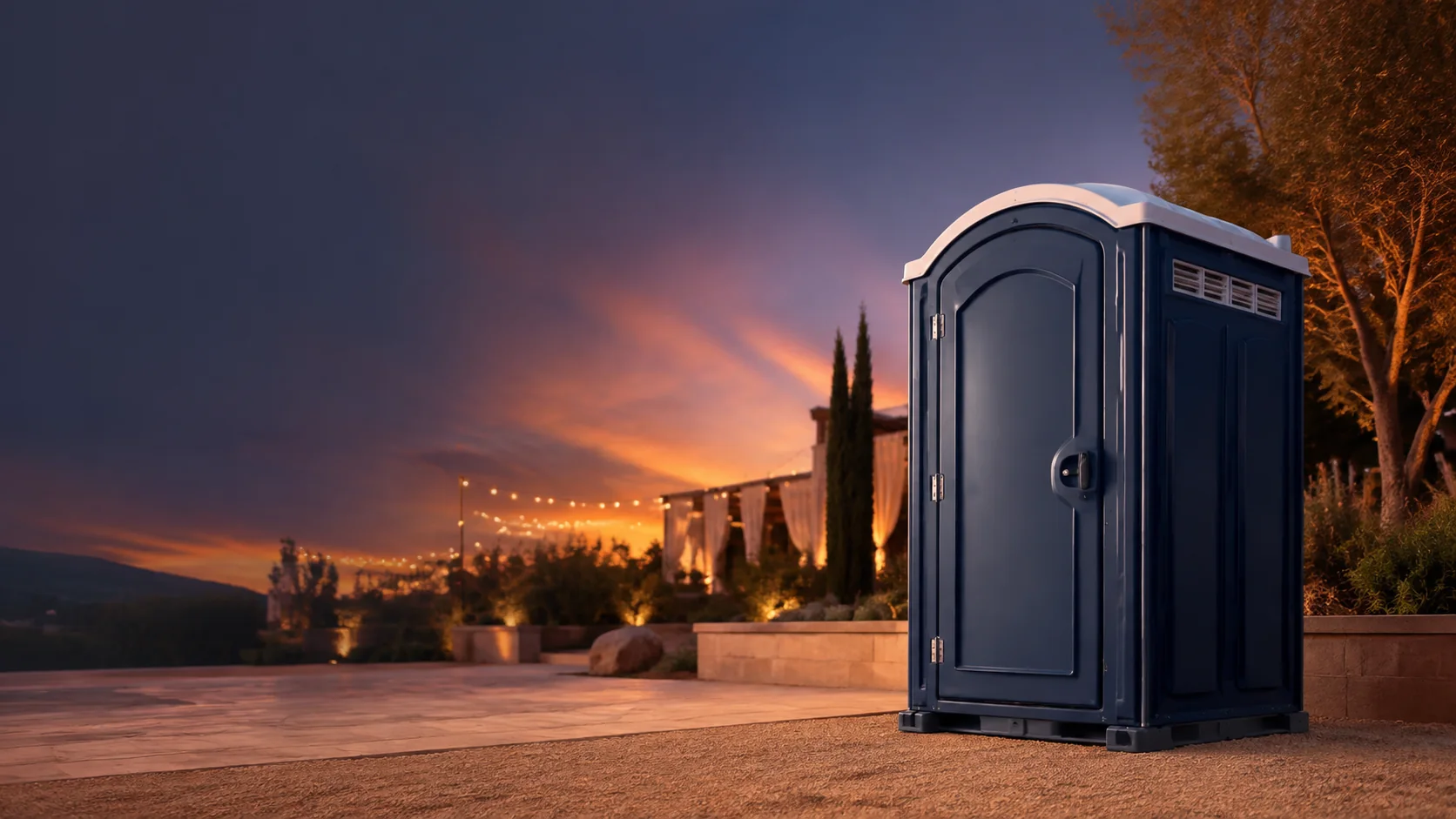 Portable restroom shown for rental planning in Spring Hill, TN